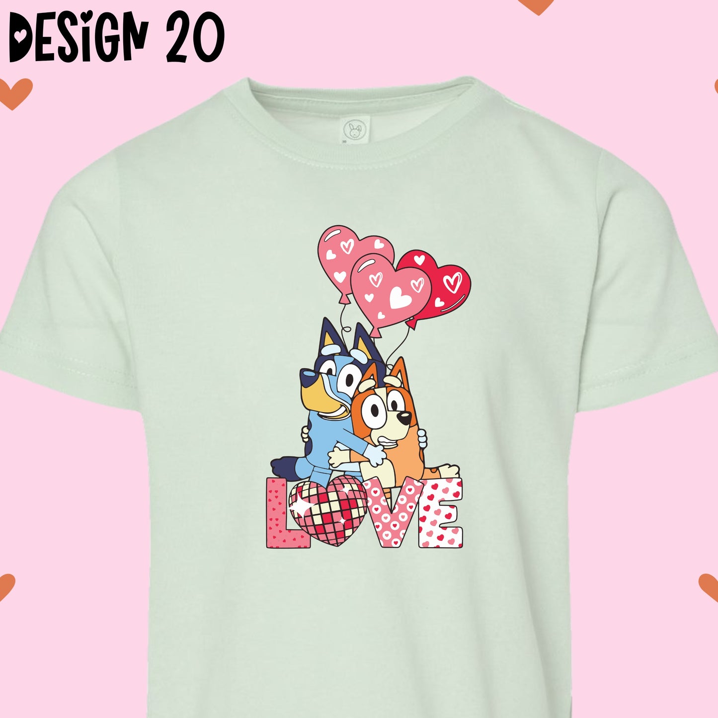 Blue Dog Valentine's Day T-Shirts (Multiple Design Options)