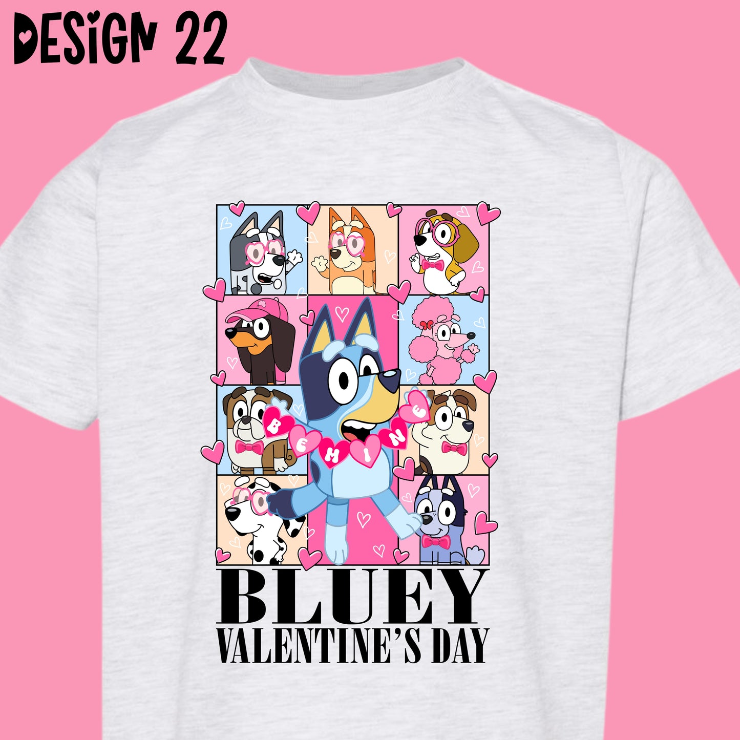 Blue Dog Valentine's Day T-Shirts (Multiple Design Options)