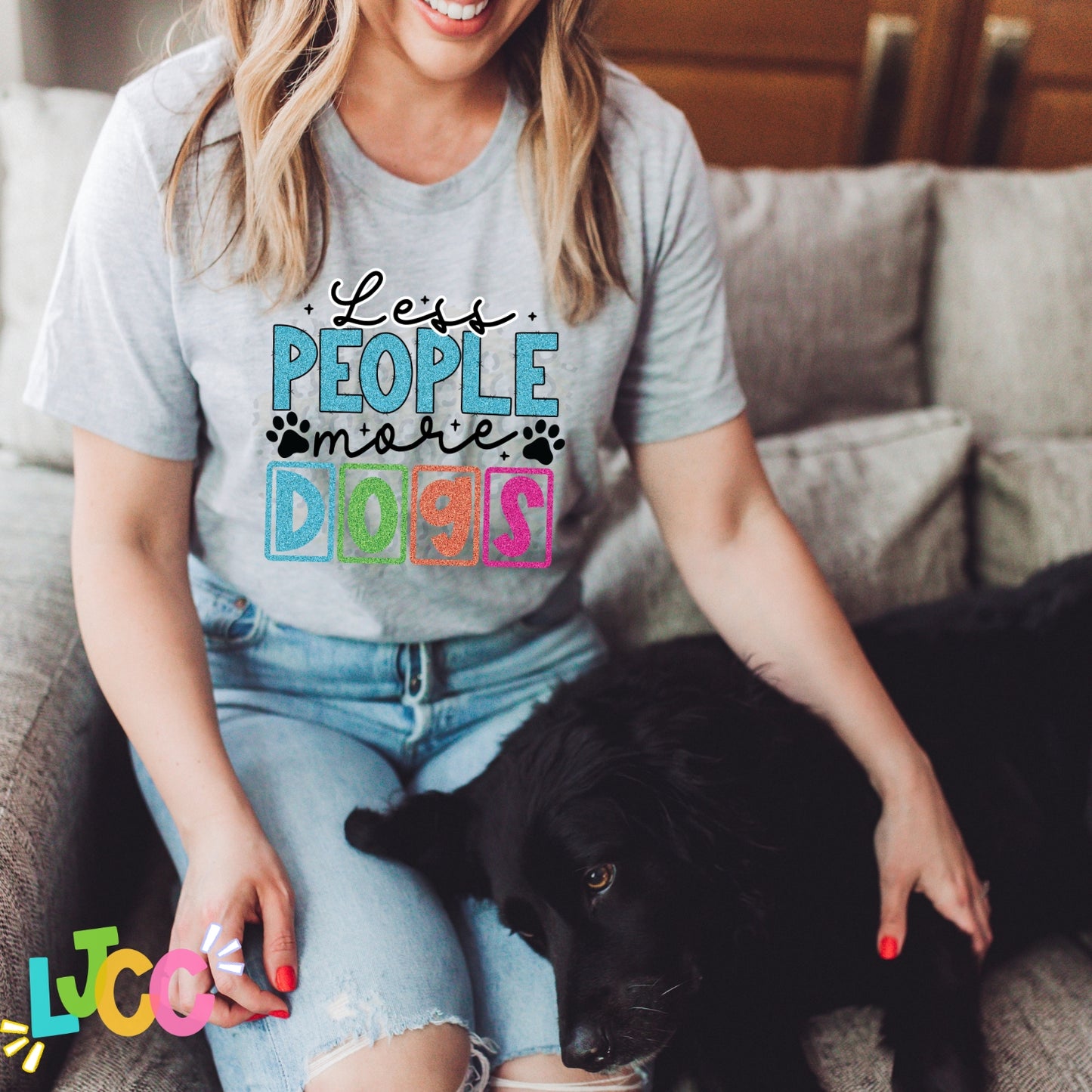 Less people, More Dogs - Colorful