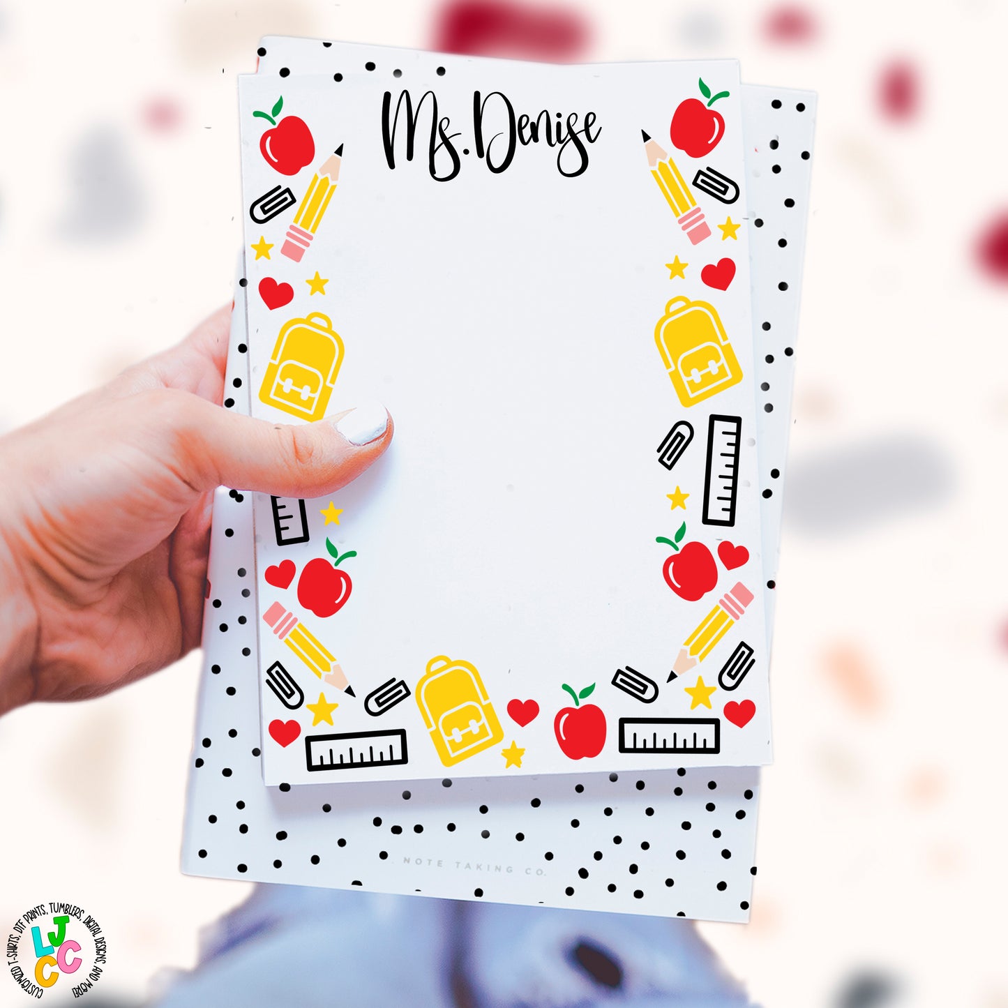Custom Teacher Border Notepad