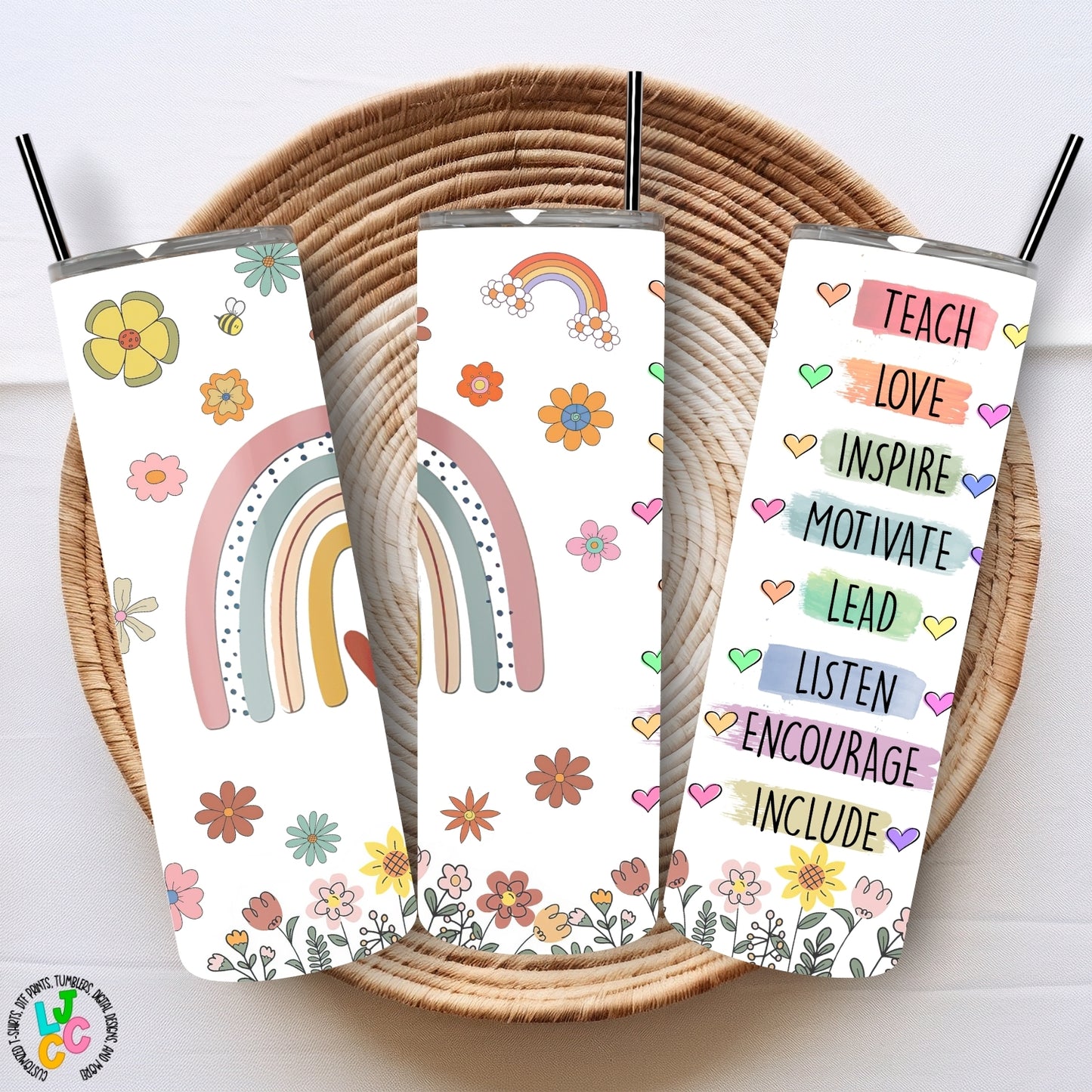 Teacher Rainbow Tumbler