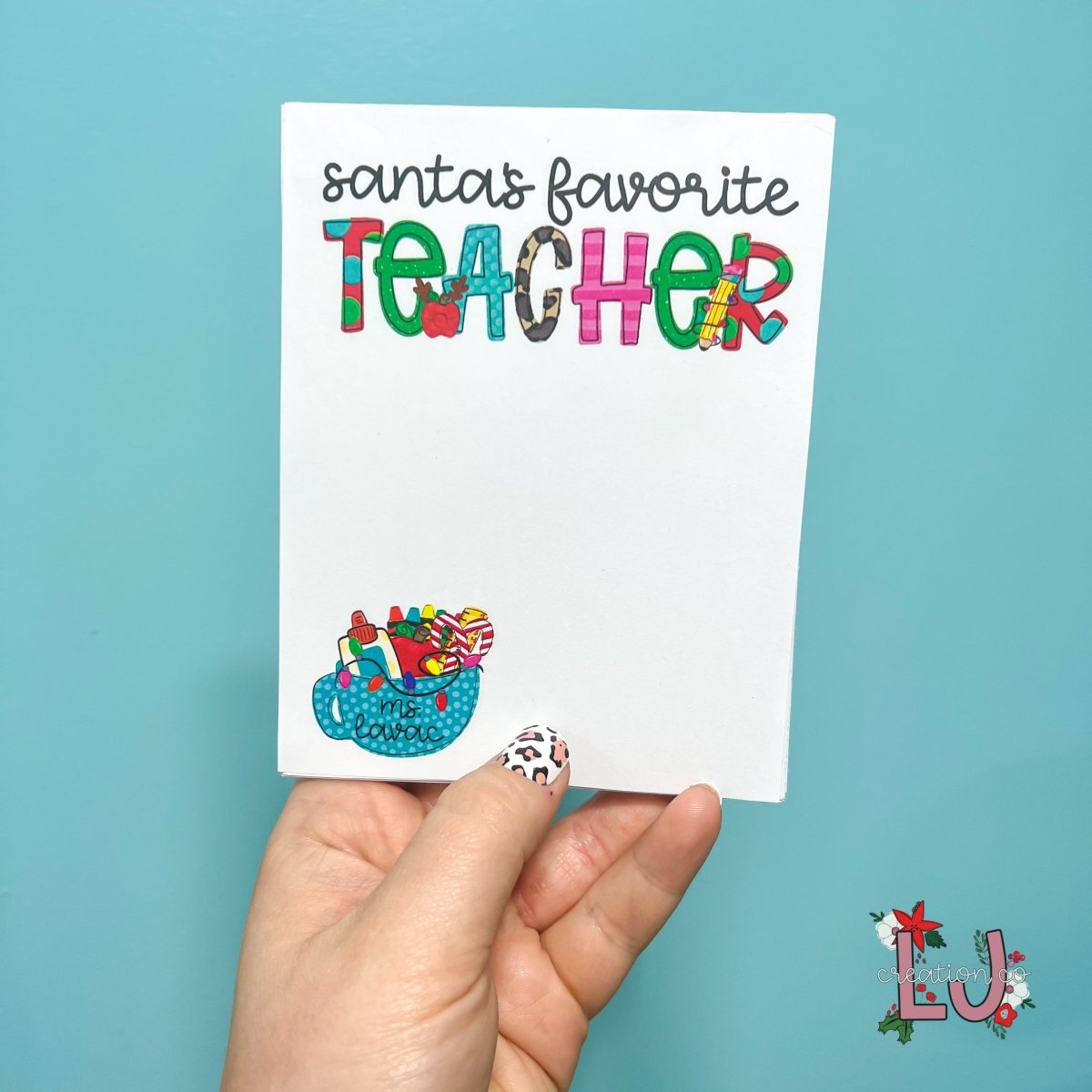 Teacher Christmas Notepads