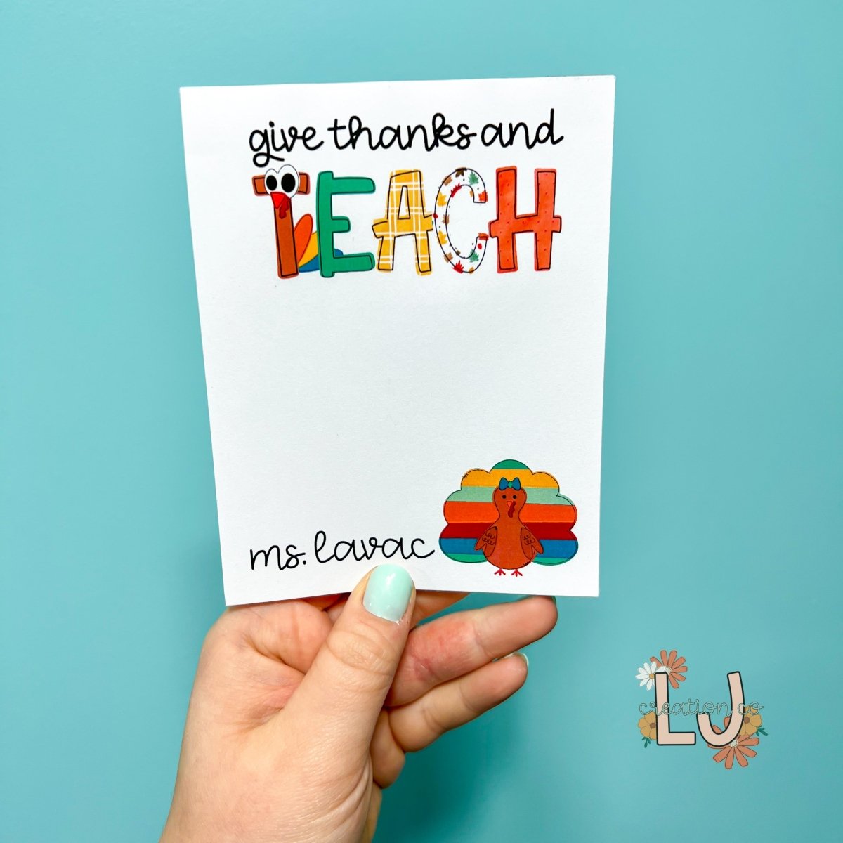 Thankful Teacher Notepads