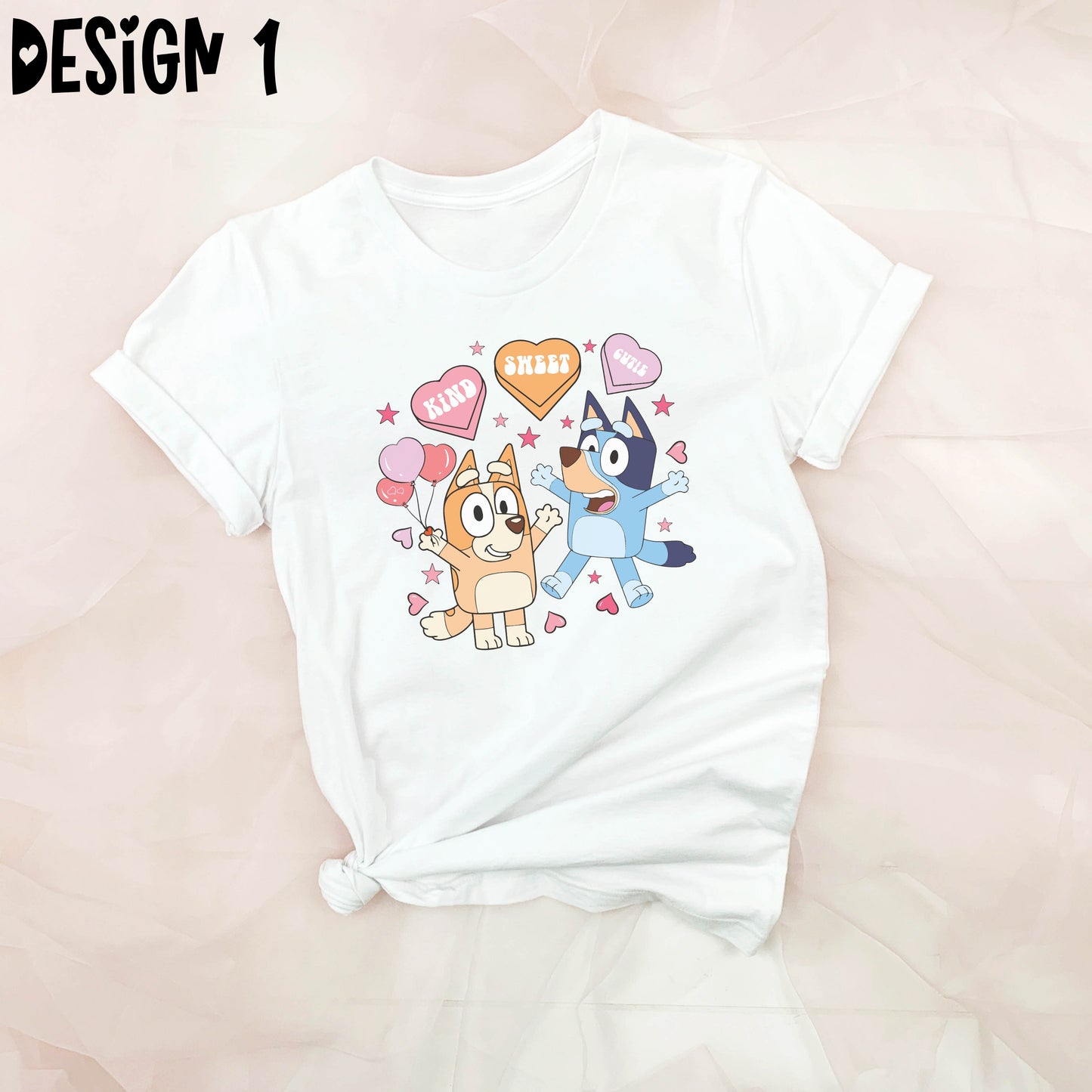 Blue Dog Valentine's Day T-Shirts (Multiple Design Options)