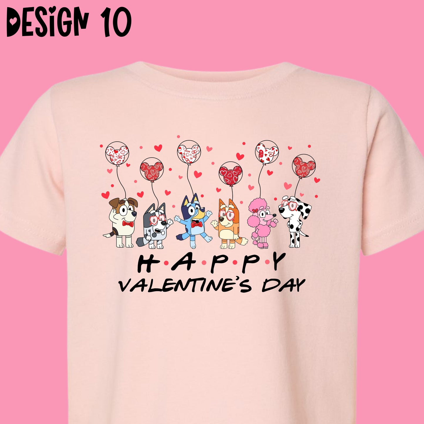 Blue Dog Valentine's Day T-Shirts (Multiple Design Options)