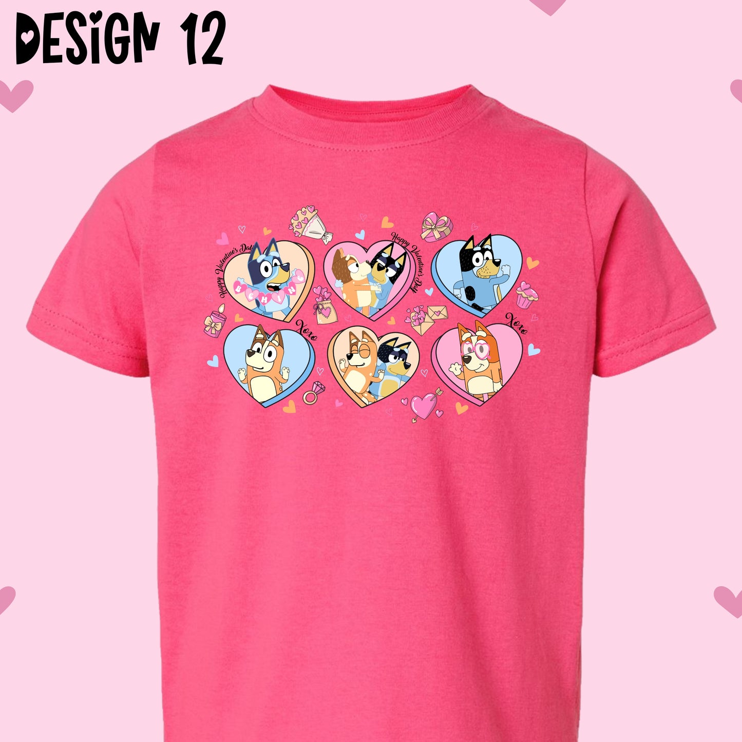 Blue Dog Valentine's Day T-Shirts (Multiple Design Options)