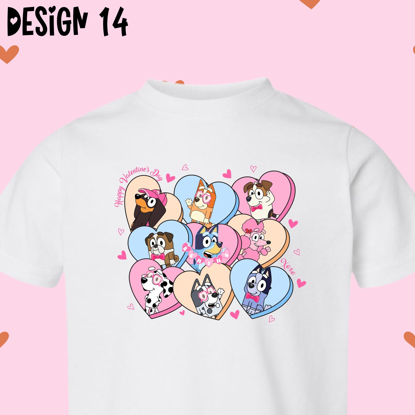 Blue Dog Valentine's Day T-Shirts (Multiple Design Options)