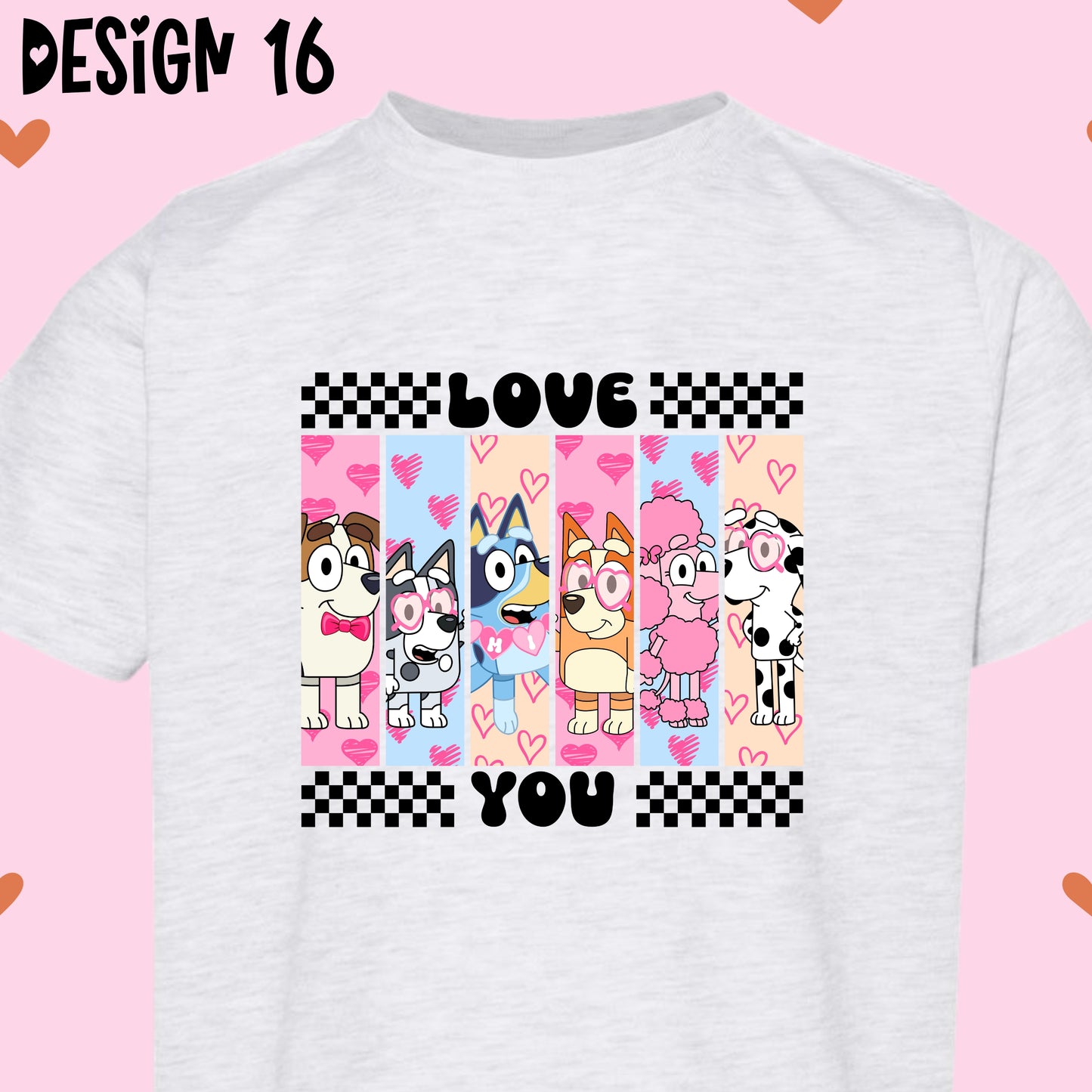 Blue Dog Valentine's Day T-Shirts (Multiple Design Options)
