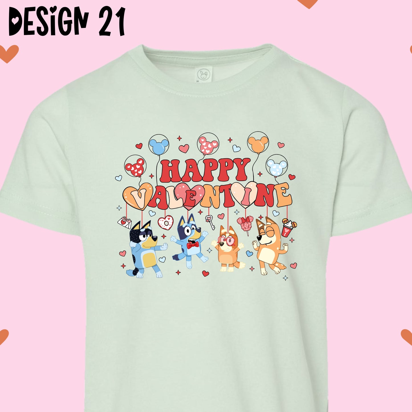 Blue Dog Valentine's Day T-Shirts (Multiple Design Options)
