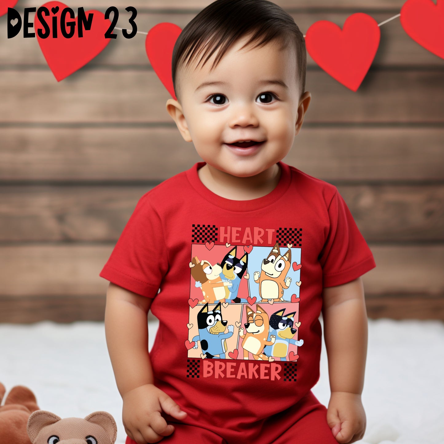 Blue Dog Valentine's Day T-Shirts (Multiple Design Options)