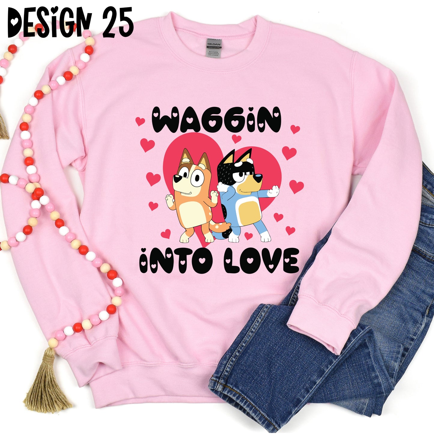 Blue Dog Valentine's Day T-Shirts (Multiple Design Options)