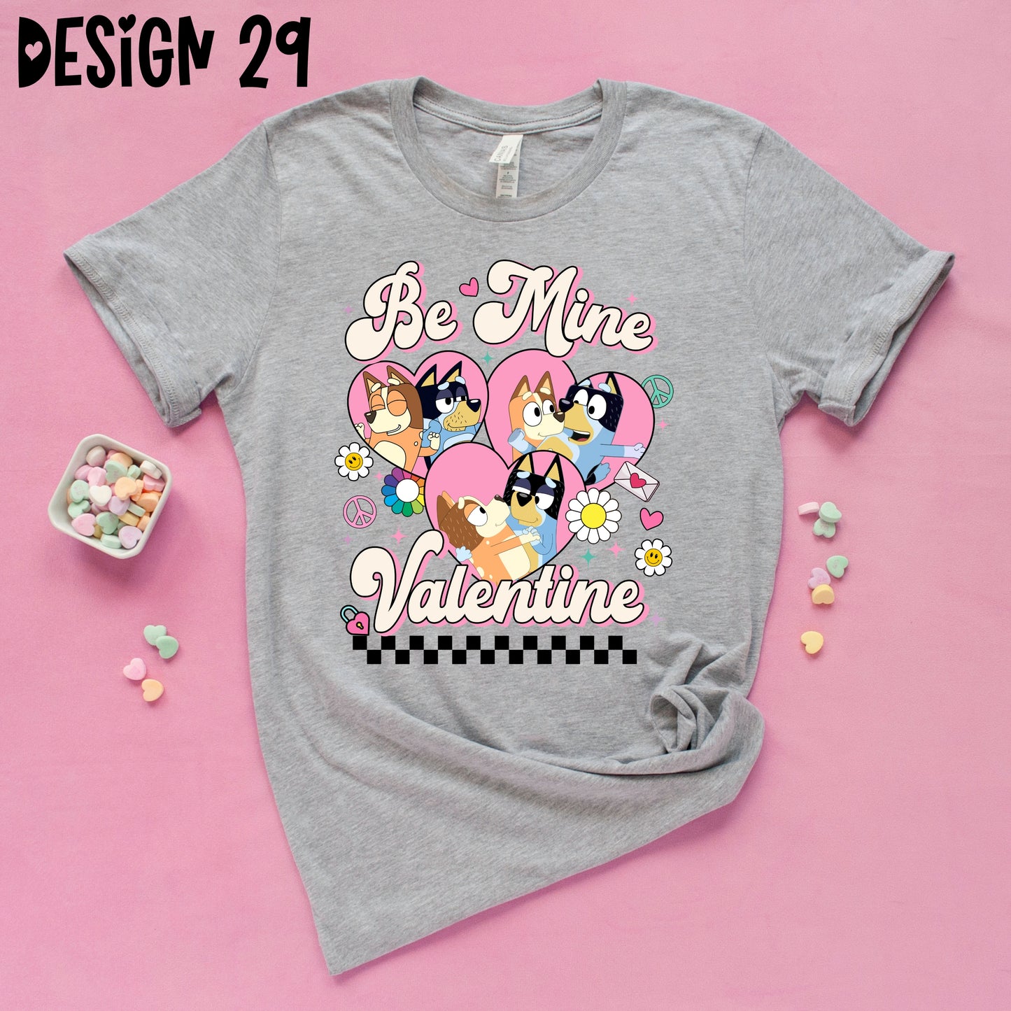 Blue Dog Valentine's Day T-Shirts (Multiple Design Options)
