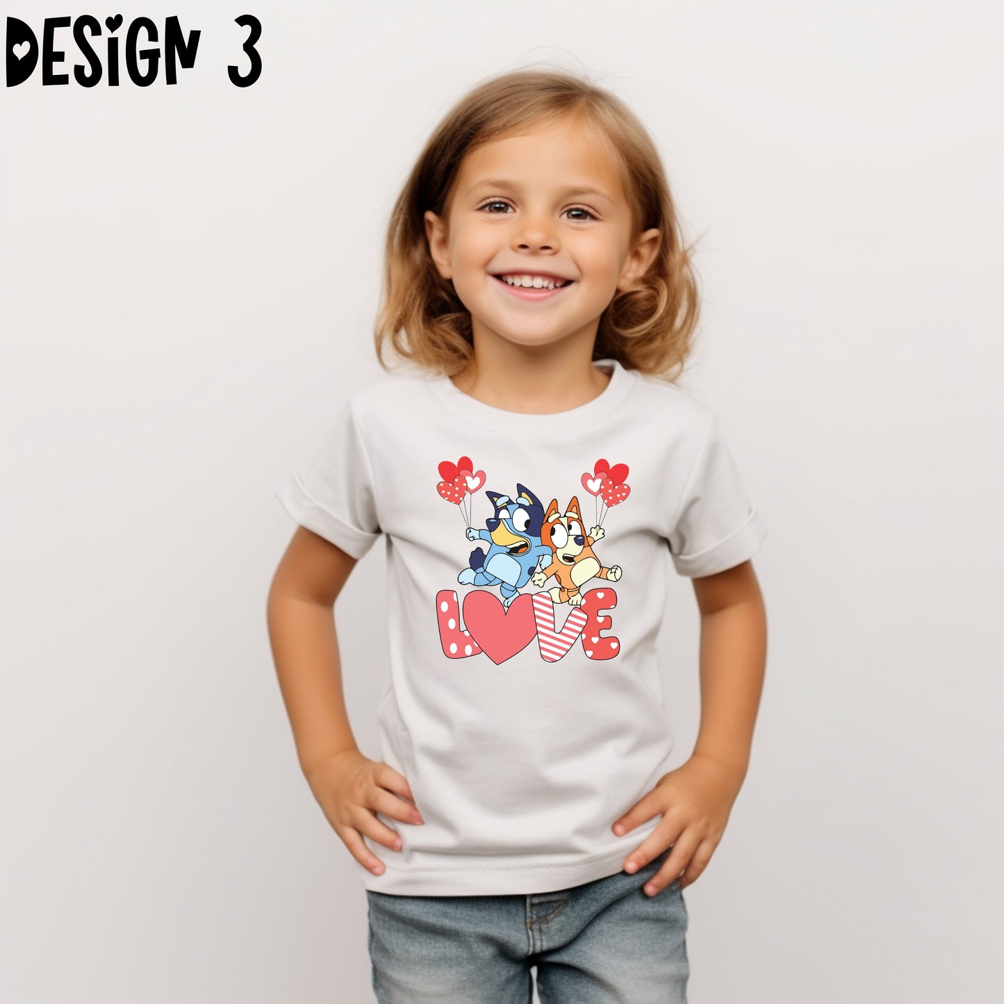 Blue Dog Valentine's Day T-Shirts (Multiple Design Options)