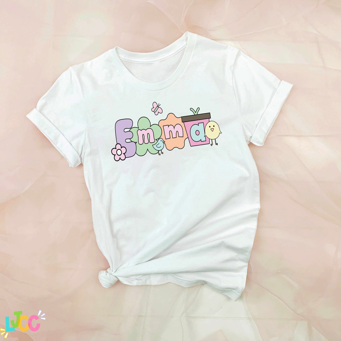 Spring Time Custom Kids Name Tee