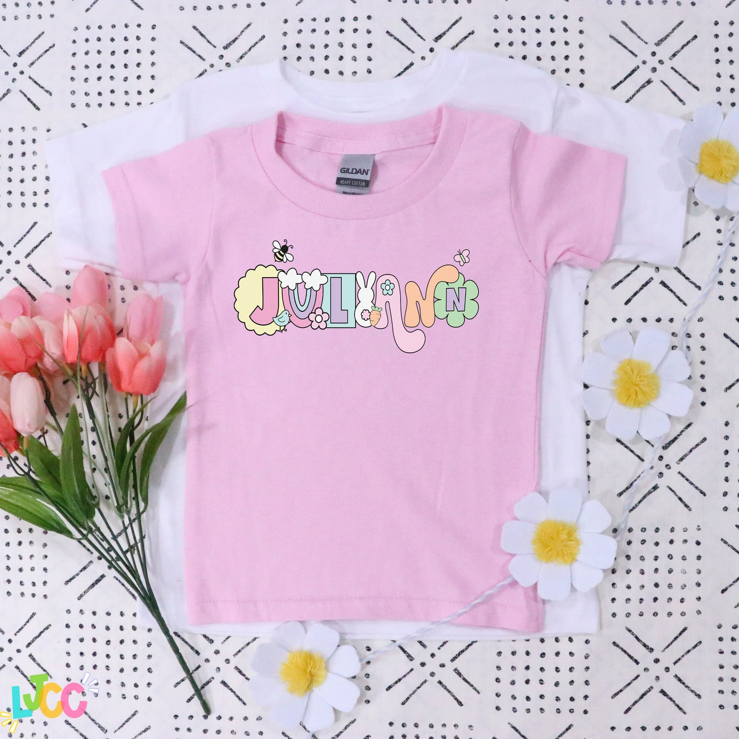 Spring Time Custom Kids Name Tee