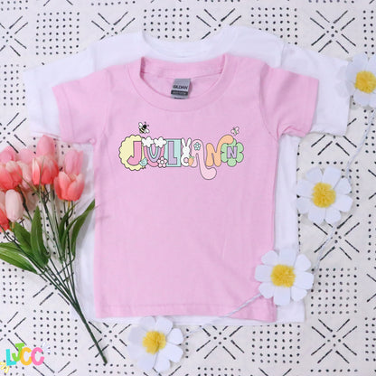 Spring Time Custom Kids Name Tee