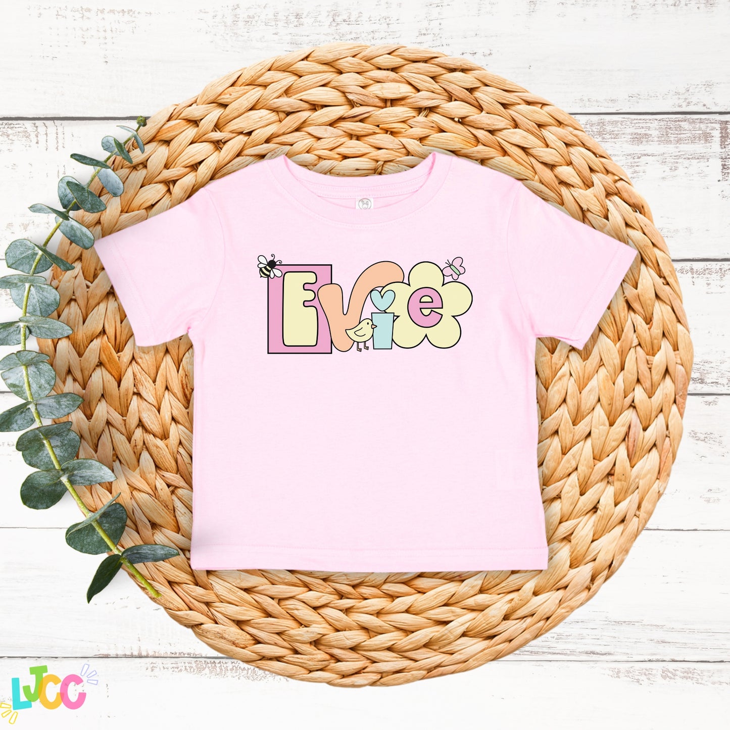 Spring Time Custom Kids Name Tee