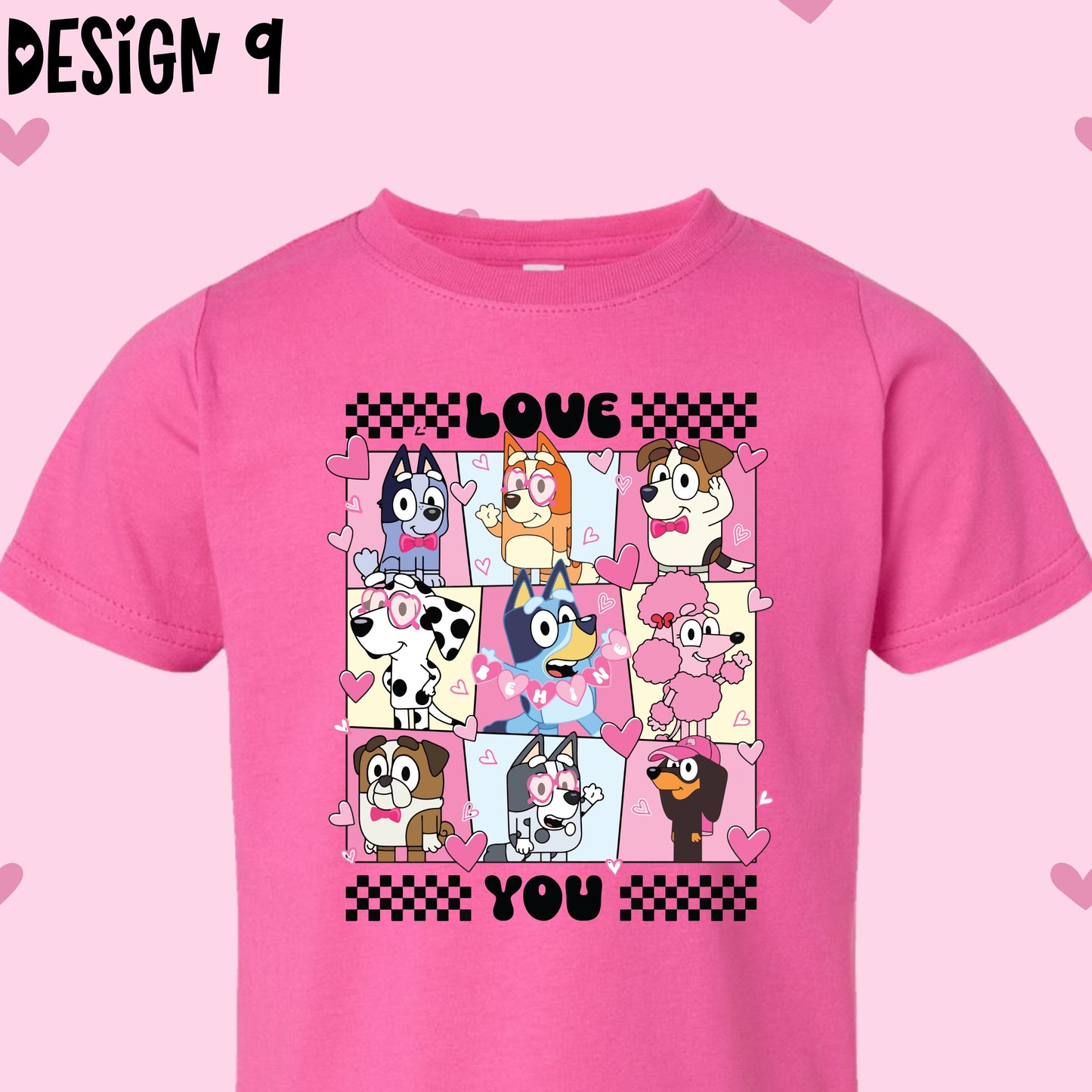 Blue Dog Valentine's Day T-Shirts (Multiple Design Options)
