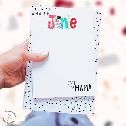 Custom Kids "Love, Mama" notepad