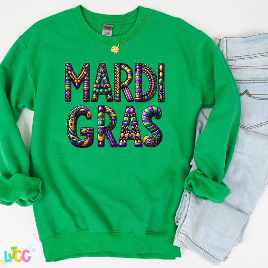 Patterned Mardi Gras