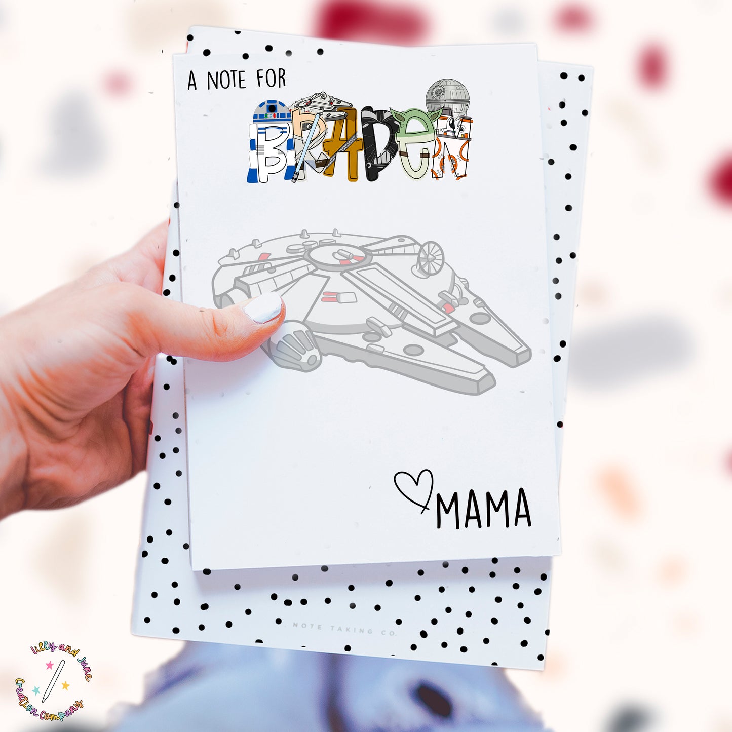 Custom Kids "Love, Mama" notepad