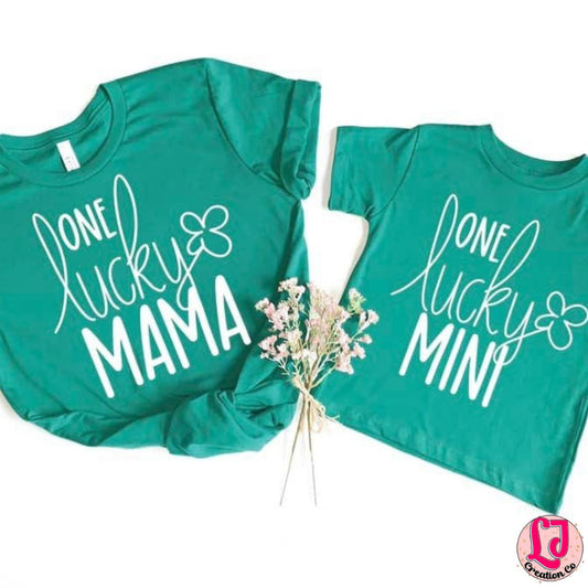 One Lucky Mama/Mini - Adult Mama Tee
