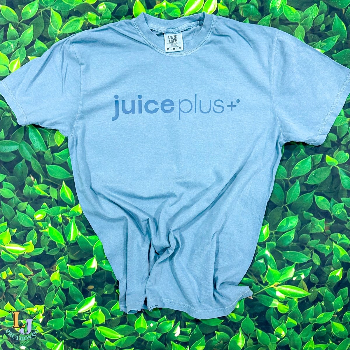 Juice Plus Team Legacy Peak Tee - Comfort Colors Ice Blue
