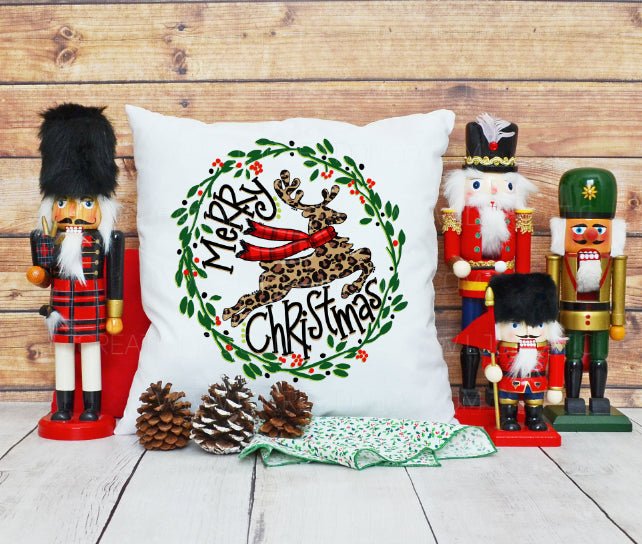 Merry Christmas Wreath Pillowcase