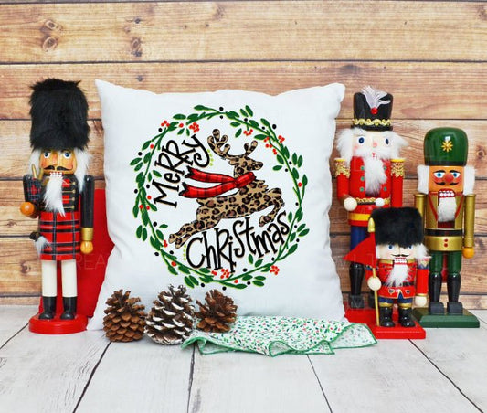 Merry Christmas Wreath Pillowcase