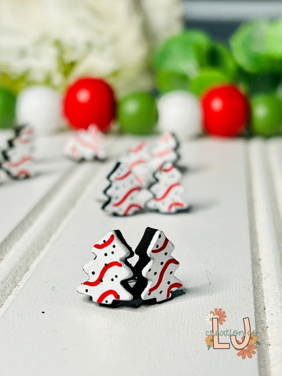 Christmas Tree Cake Earrings