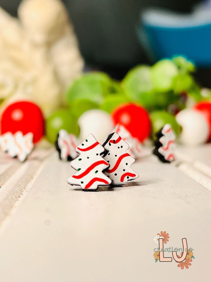 Christmas Tree Cake Earrings