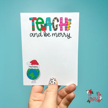 Teacher Christmas Notepads