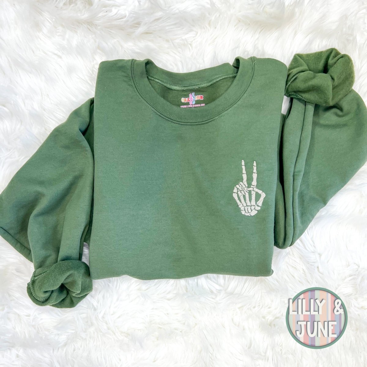 Skeleton Peace Sign Sweatshirt